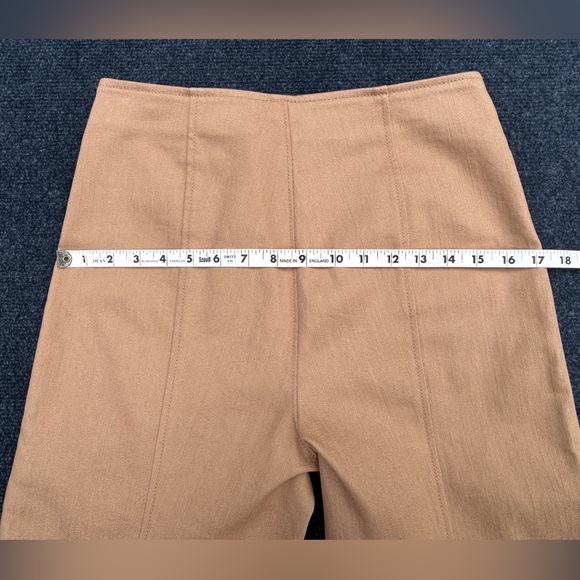 Cinq à Sept Azure Long Wide Leg Jeans Pants in Sahara Tan Trousers Size 6 - Picture 11 of 16
